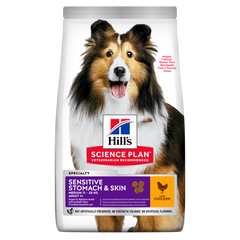 Hill's Science Plan Medium Sensitive Stomach & Skin Chicken - Сухий корм для собак середніх порід з чутливими травленням та шкірою, 2,5 кг