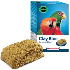 Versele-Laga Orlux Clay Bloc Amazon River - Минеральный блок с глиной для крупных попугаев, 0,55 кг